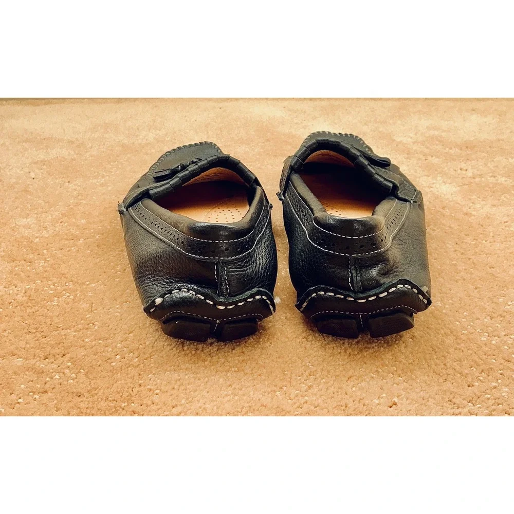 GH Bass‎ & Co Mens 10.5 M Black Leather Tassel Driving Moccasin Loafers Shoes